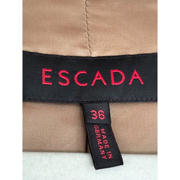 Escada Vintage Womens Tweed Jacket  Zip-Up Made In Germany Brown & Cream - Picture 8 of 16